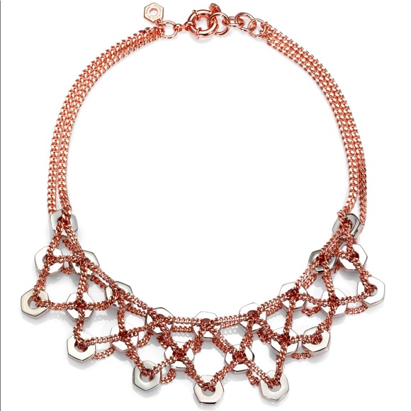 Marc by Marc Jacobs Bolts Bib Necklace Rose Gold - Picture 7 of 7